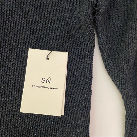 NWT Something Navy Subtle Sheen Sweater Size S - Picture 12 of 12